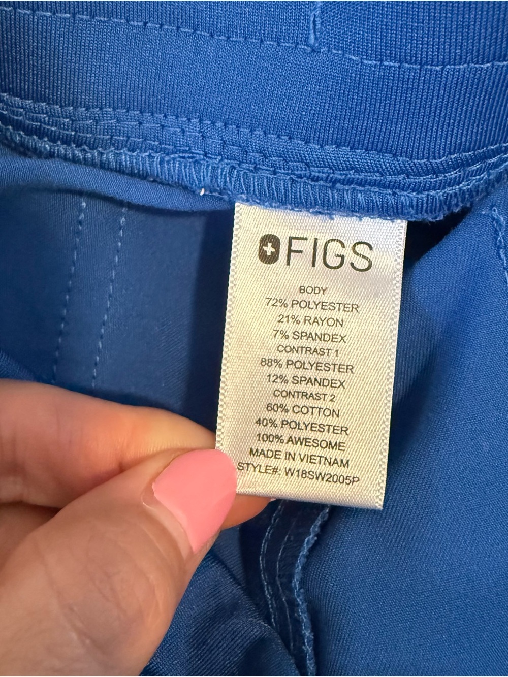 FIGS Zamora Joggers in Royal Blue XSP - Picture 5 of 7